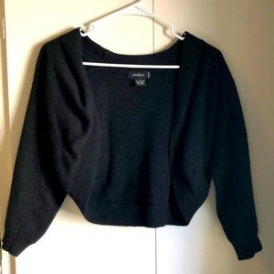 SOLD — Evelyn black cashmere shrug